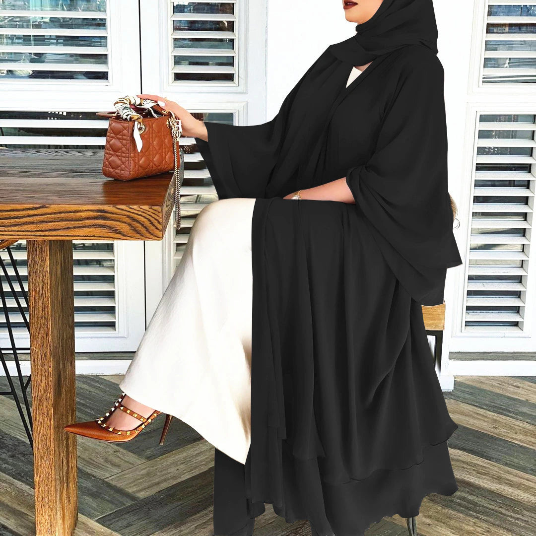 Sammy Jackson™ Open Amina Abaya with Hijab | A beautiful & airy abaya