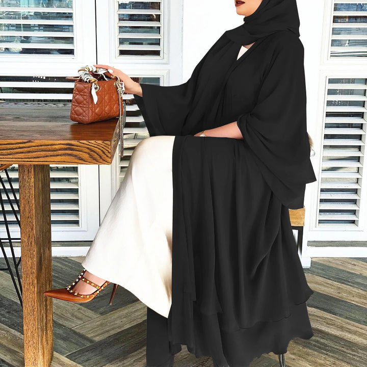 Sammy Jackson™ Open Amina Abaya with Hijab | A beautiful & airy abaya
