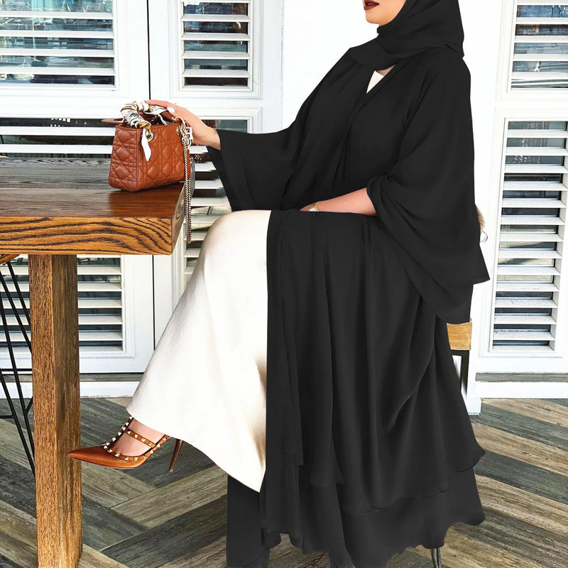 Sammy Jackson™ Open Amina Abaya with Hijab | A beautiful & airy abaya