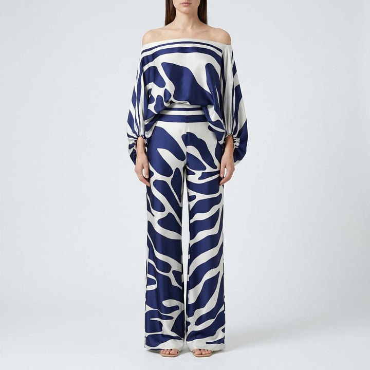 Zweiteiliges Set Mit Off-Shoulder-Top Und Weitem Schnitt - Fannie