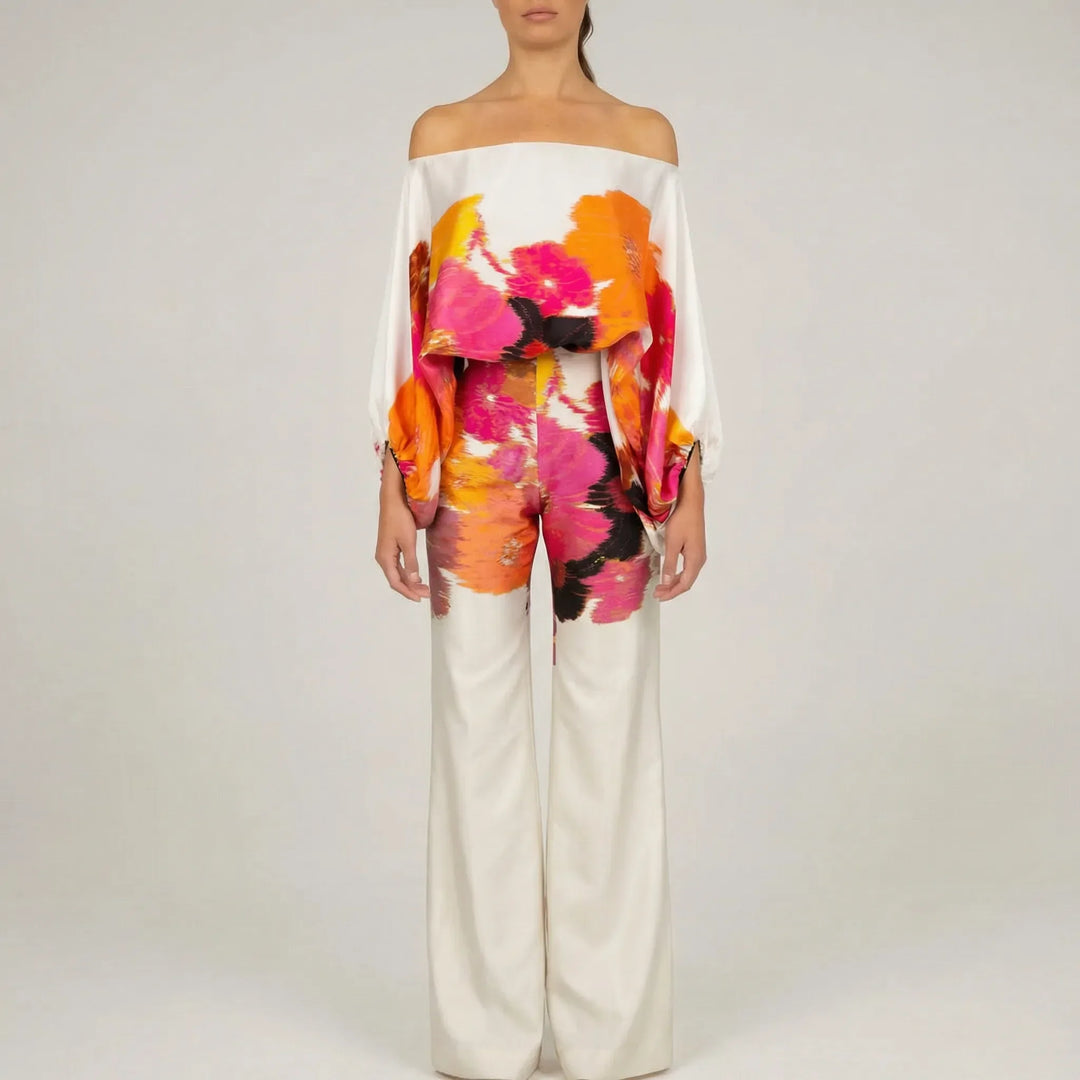 Zweiteiliges Set Mit Off-Shoulder-Top Und Weitem Schnitt - Fannie