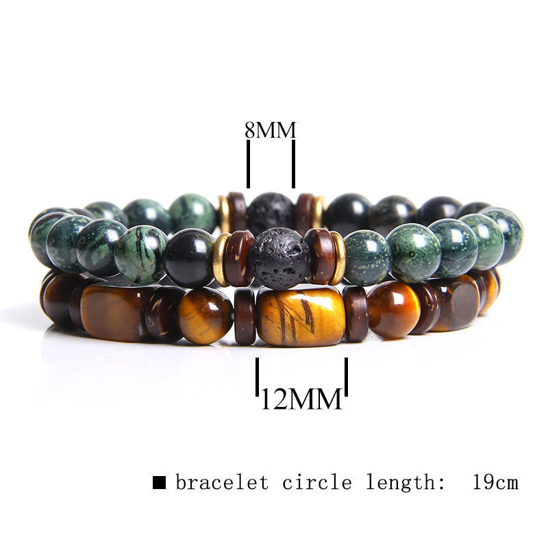 African Turquoise & Tiger's Eye Bracelet - Naya