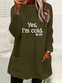 Comfortable Fleece Sweatshirt with Print - Luna