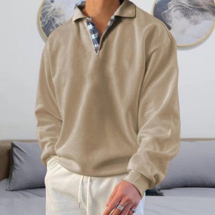 Light men's autumn sweater with a loose fit – Benedikt