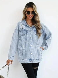Waterproof & Lined Oversized Women's Denim Jacket – Talia