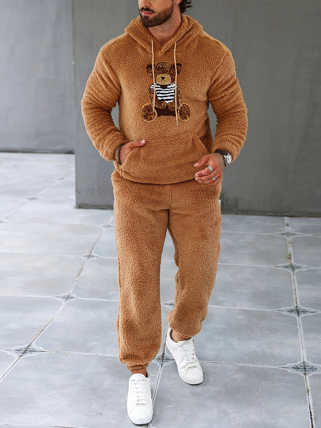 Fuzzy Fleece Two-Piece Outfit Set - Logan