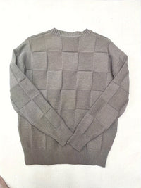 Knitted Sweater with Round Neck and Stretch - Caleb