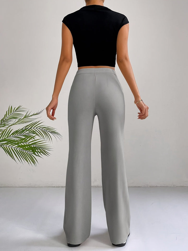 Trendy High-Waisted Pleated Women's Pants - Emilia