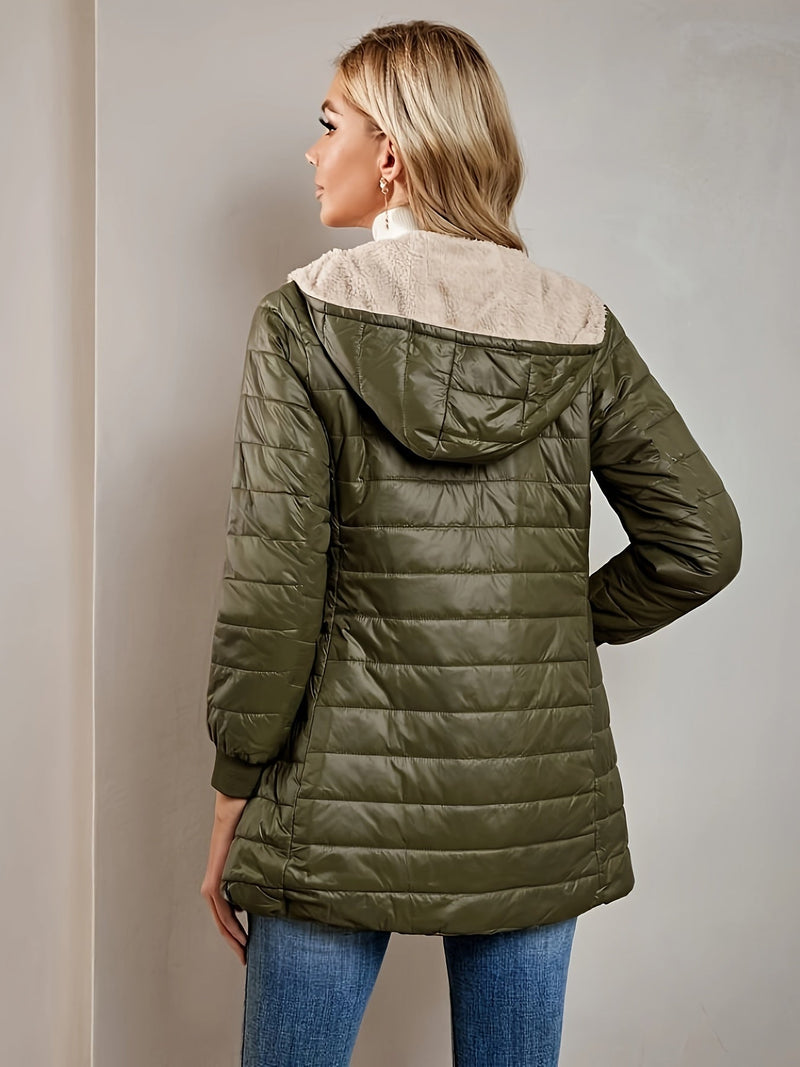 Fleece Gevoerde Damesjas met Ritssluiting - Eliza