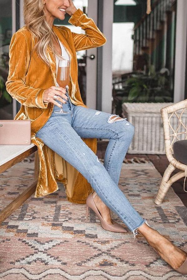 Women's Stylish Suede Kimono Jacket - Isabella
