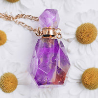 Crystal Perfume Bottle Necklace - Iris