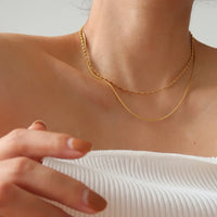 Stylish Slim Snake Necklace - Isis