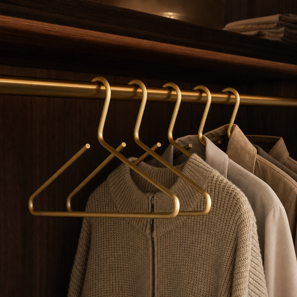 Premium Metalen Hangers met Anti-Slip Grip – Garderoux — closet