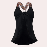 Black Fashionable V-Neck Top for Women - Noa