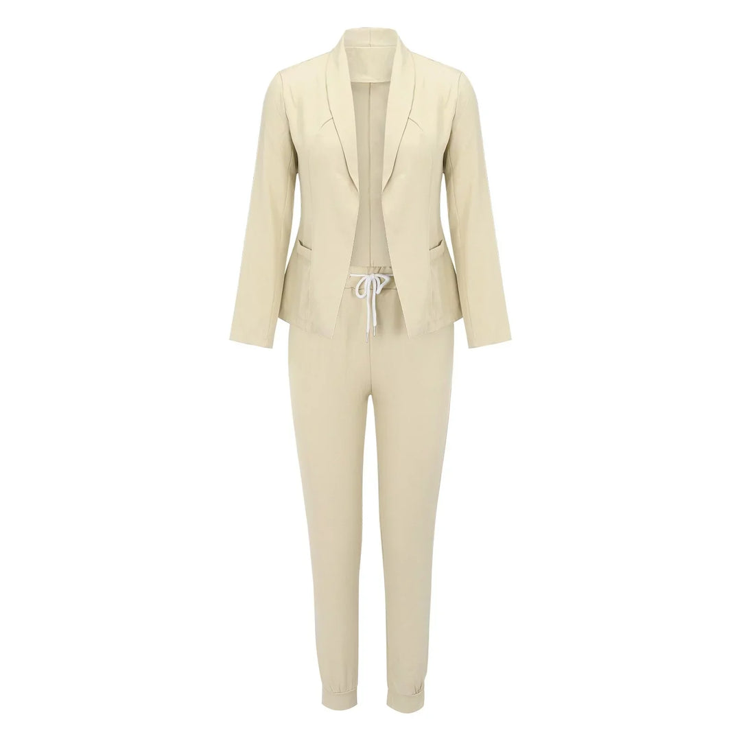 Casual Tweedelige Set met Strikceintuur – Liora