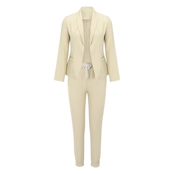 Casual Tweedelige Set met Strikceintuur – Liora