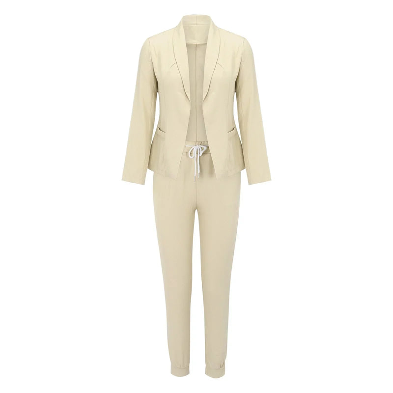 Casual Tweedelige Set met Strikceintuur – Liora