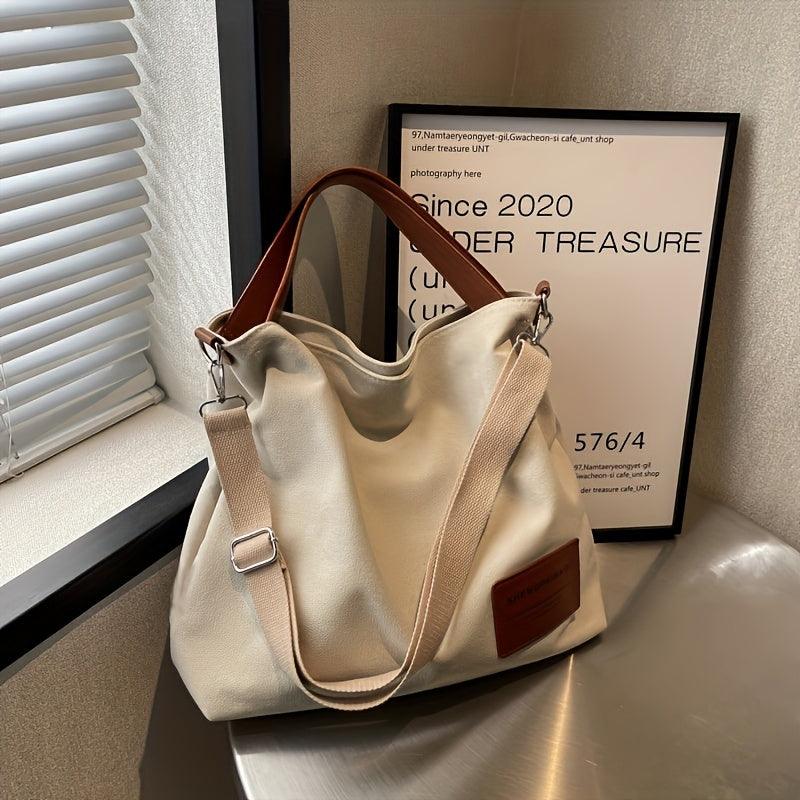 Stylish Canvas Shoulder Bag - Sienna