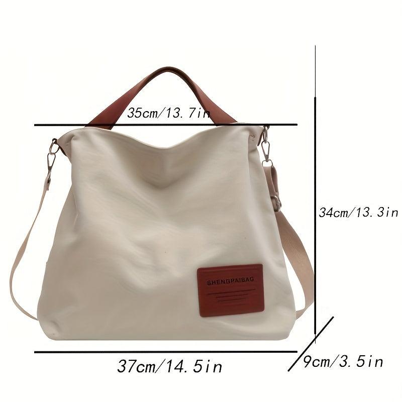 Stylish Canvas Shoulder Bag - Sienna