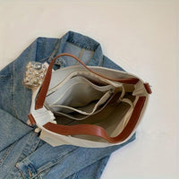 Stylish Canvas Shoulder Bag - Sienna