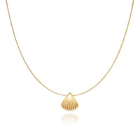 Gold Saint James Shell Flower Necklace - Lila