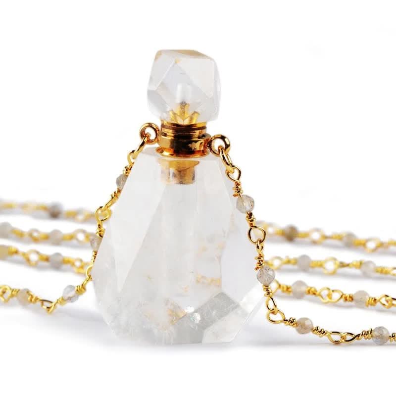Crystal Perfume Bottle Necklace - Iris
