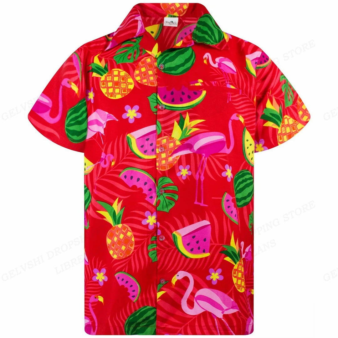 Tropical 3D Flamingo Shirt – Kai
