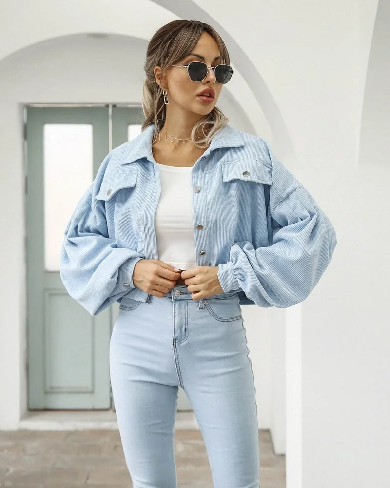 Short Denim Jacket with Style – Amira