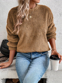 Comfortable Teddy Pullover Sweatshirt - Livia