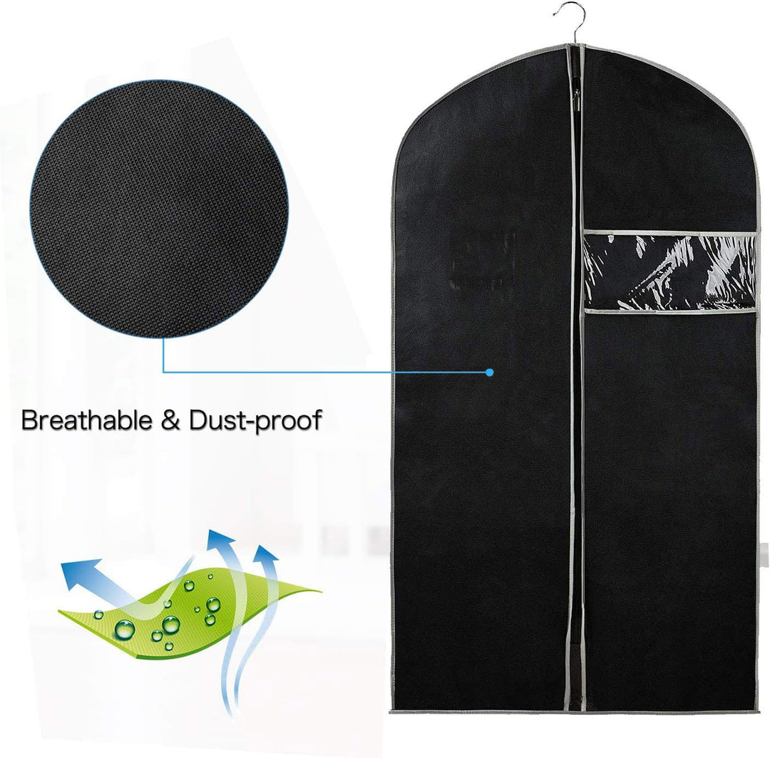Ademende kledinghoes set – 10-pack kledingopslaghoezen met venster