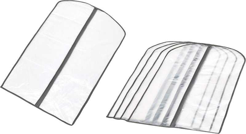 PEVA Kledingopberghoes Set – 5-Pack Stofhoezen met Rits