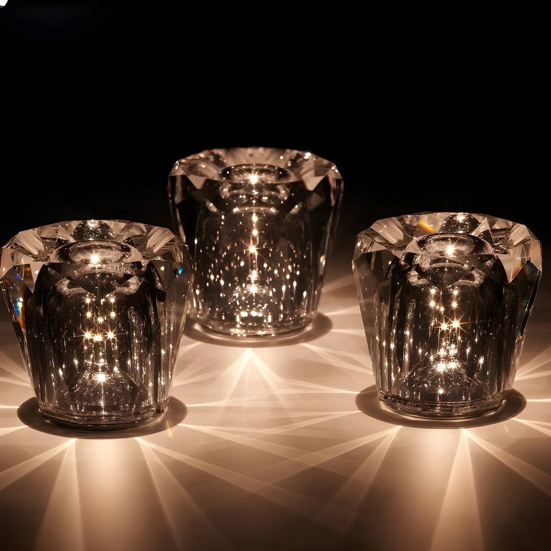 Luxury Rechargeable Diamond Crystal Table Lamp - Lumière Diamant