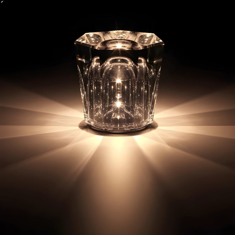 Luxury Rechargeable Diamond Crystal Table Lamp - Lumière Diamant