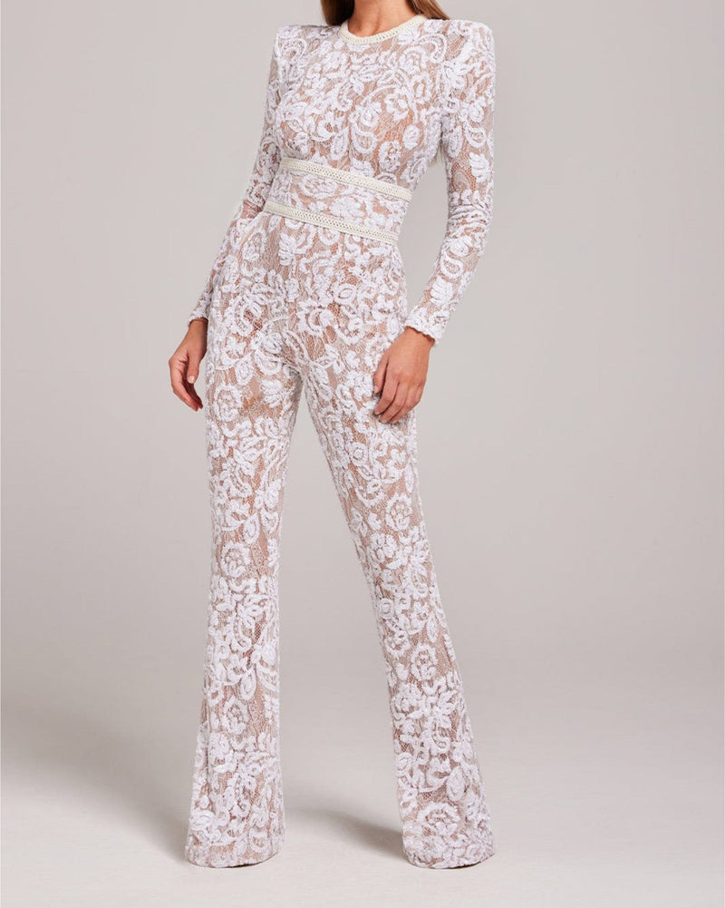 Elegant Evening Jumpsuit with V-Neck - Juliette