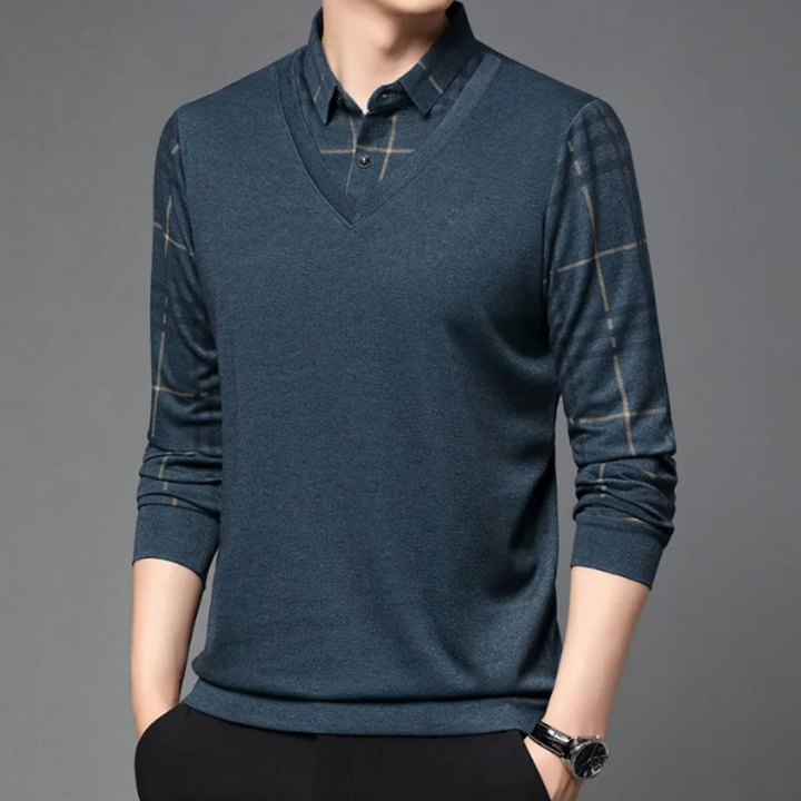 Knitted Men’s Sweater with Print - Noah