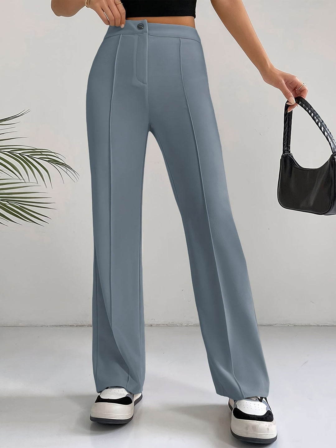Trendy High-Waisted Pleated Women's Pants - Emilia