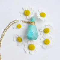 Crystal Perfume Bottle Necklace - Iris