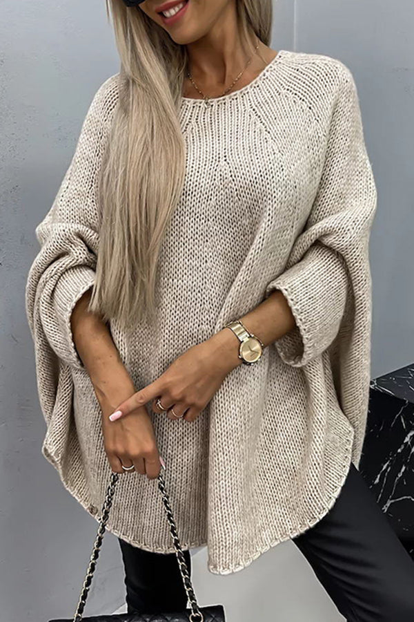 Stylowy damski sweter z okrągłym dekoltem - Isabelle