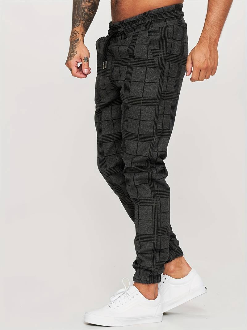 Geruite Heren Joggingbroek - Elian
