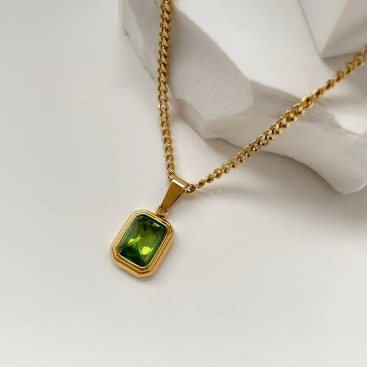 Vintage Gemstone Necklace - Celeste