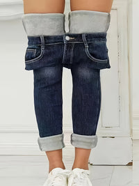 Warme Skinny Jeans met Voering - Selvia