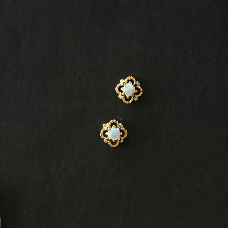 Delicate Vintage Earrings with Opal - Seraphina