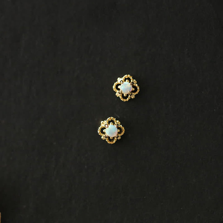 Delicate Vintage Earrings with Opal - Seraphina