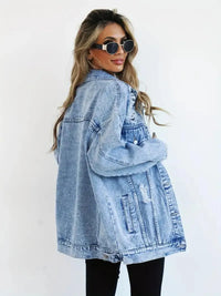 Waterproof & Lined Oversized Women's Denim Jacket – Talia