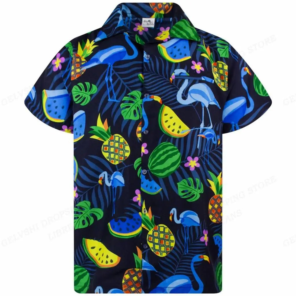 Tropical 3D Flamingo Shirt – Kai