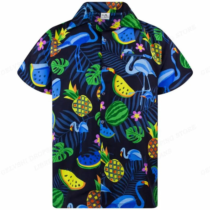 Tropical 3D Flamingo Shirt – Kai