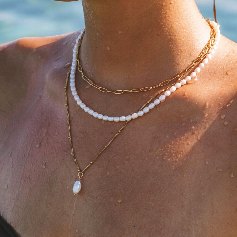 Baroque Pearl Pendant Necklace - Anisa
