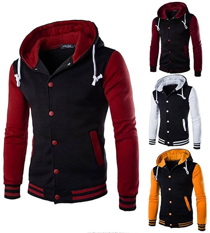 Men's Varsity-Style Baseball Hoodie – Kevin Autumn Edition