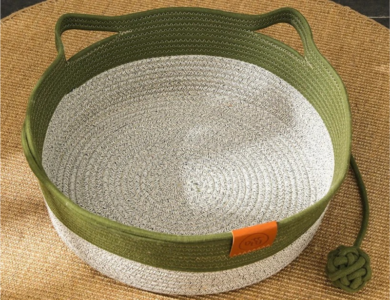 Handgeweven Katoenen Touwbed voor Katten - CozyNest