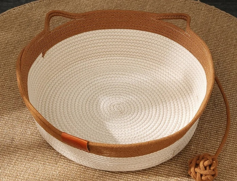 Handgeweven Katoenen Touwbed voor Katten - CozyNest